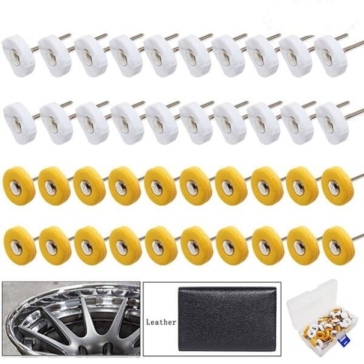 40Pcs Muslin Polishing Buffing Wheel Set